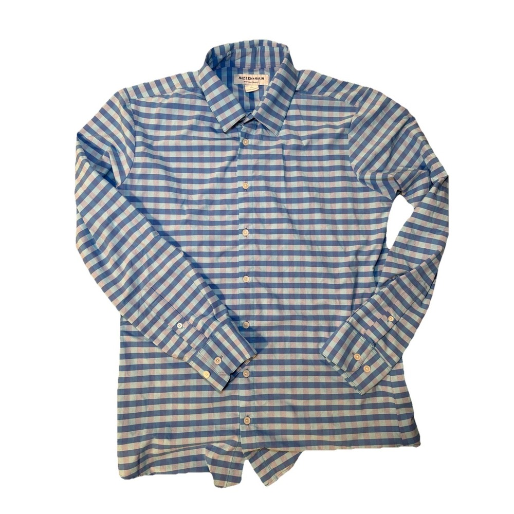 Men's Mizzen & Main button down plaid shirt size L